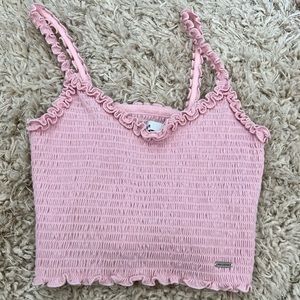 Hollister pink crop top